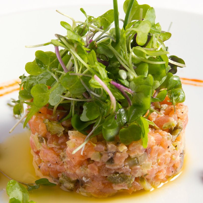 Tartar de salmón cítrico